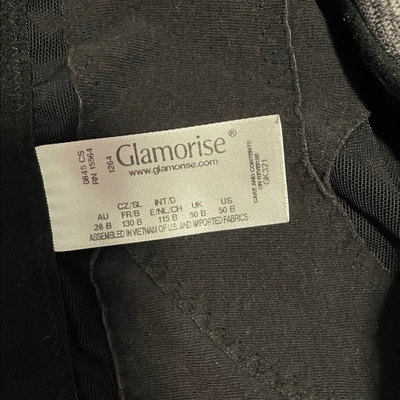 Glamorise Black and Gray Sports Bra - Picture 5 of 8